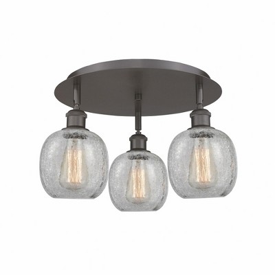 Belfast - 3 Light Flush Mount In Industrial Style-9.5 Inches Tall and 17.75 Inches Wide