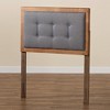 Twin Sarine Fabric Upholstered and Wood Headboard Dark Gray - Baxton Studio: Retro Charm, Mid-Century Design, Adjustable Height - 4 of 4