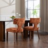 Hrinhom Set of 2 Upholstered Linen Dining Chairs,Kitchen Chairs with Wood Legs-Gray - 2 of 4