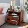 Lyngins 2 Drawers Nightstand with USB Ports and Outlets,End Table with Charging Station and Wood Legs for Bedroom,Living Room - 2 of 4