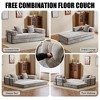 Whisen Sectional Compression Sofa Bed & Floor Futon Couch with Convertible Folding Design, Pillows and Armrests - 2 of 4
