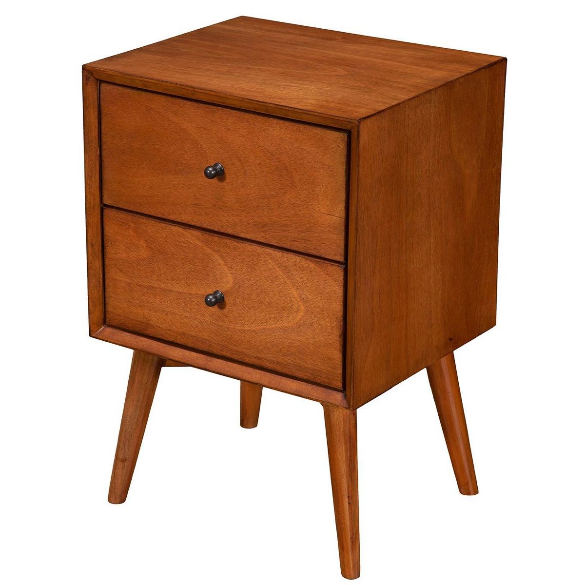 Flynn 2-Drawer Nightstand in Chestnut | Alpine Furniture - thumbnail 7