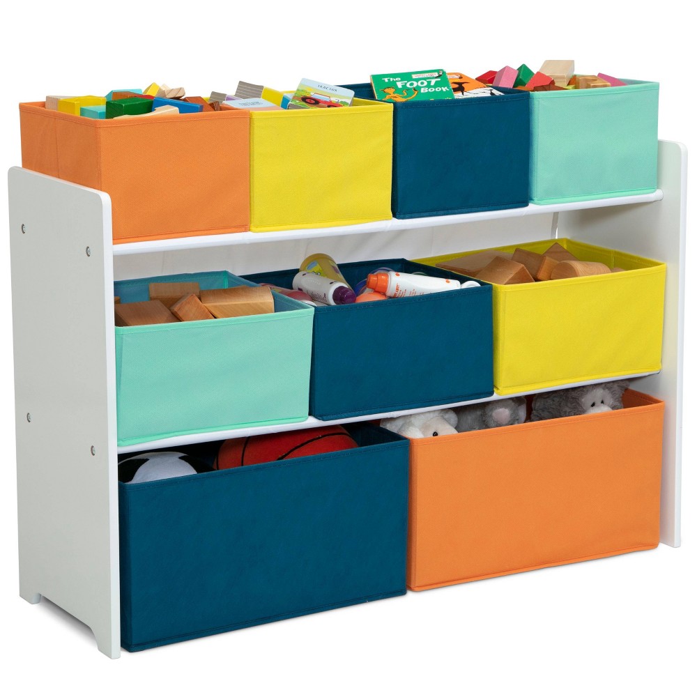 Photos - Wall Shelf Delta Children Deluxe Multi-Bin Toy Organizer with Storage Bins - Greengua