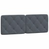 vidaXL Headboard Cushion Dark Gray 53.9" Velvet - 2 of 4