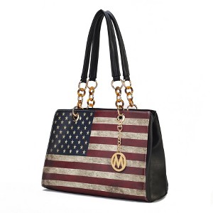 MKF Collection Nevaeh Vegan Leather patriotic pattern Women’s Shoulder Bag by Mia K - 1 of 4