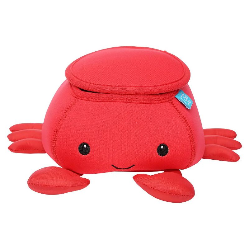 Manhattan Toy Neoprene Crab 5 Piece Floating Spill n Fill Bath Toy with Quick Dry Sponges and Squirt Toy, 3 of 8