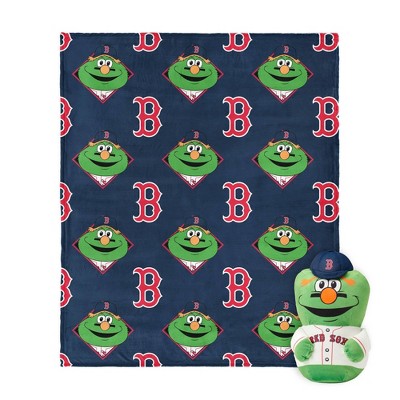 MLB Boston Red Sox Mascot Silk Touch Throw Blanket and 11" Plush