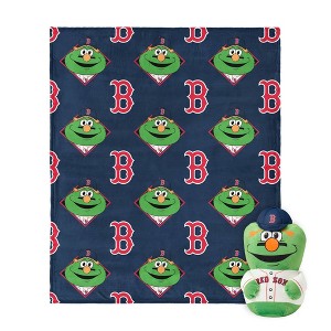 MLB Boston Red Sox Mascot Silk Touch Throw Blanket and 11" Plush - 1 of 3