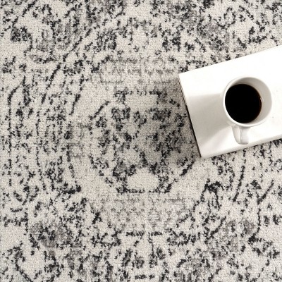 Minta Gray Vintage Reversible Rectangular Area Rug