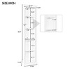 Bookshelf Modern with LED Light and Adjustable Shelves for Living Room Corner 21in Wide - 3irtyhousy - 4 of 4