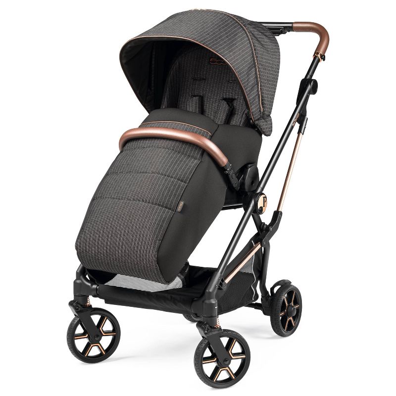 Peg Perego Vivace Compact Lightweight Stroller Fiat 500 - Gray, 4 of 10