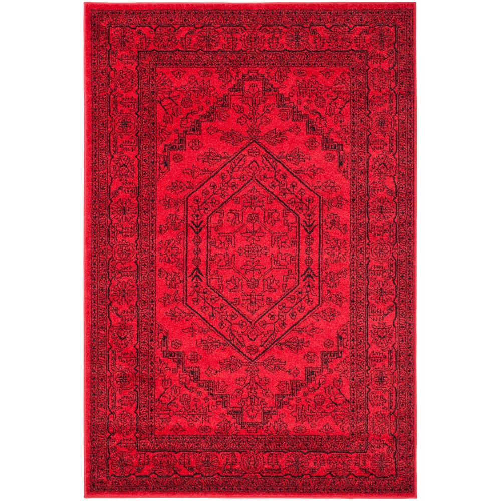 5'1inx7'6in Aldwin Area Rug Red/Black - Safavieh