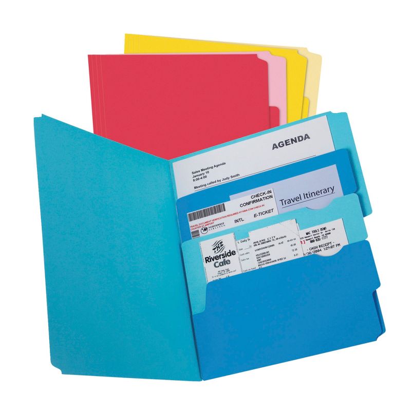 Pendaflex Divide-It-Up File Folder, Letter Size, Assorted Colors, Pack of 24, 1 of 2