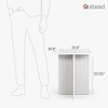 Stead Square Fluted Accent Side Table, Pedestal Drink Table, Modern Home, Bedroom, and Living Room Furniture (White) - 2 of 4