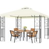 Tangkula 2-Tiers 10'x10'Outdoor Canopy Gazebo Art Steel Frame Party Patio Large Canopy Gazebo W/Netting - 2 of 4