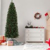6 FT Pre-Lit Pencil Christmas Tree, Artificial Christmas Tree with 200 Multicolor  Lights, 8 Lighting Modes - 4 of 4