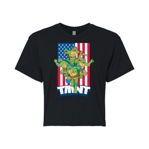 Women's - Teenage Mutant Ninja Turtles - USA Raphael Cropped Graphic T-Shirt - 1 of 4