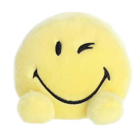 Aurora Colorful SmileyWorld Palm Pals Wink Stuffed Animal - Yellow 5 Inch Soft Plush Toy