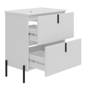 Dexmalle 30" Bathroom Vanity with Vertical Pulls and Full-Extension Drawers - 1 of 4