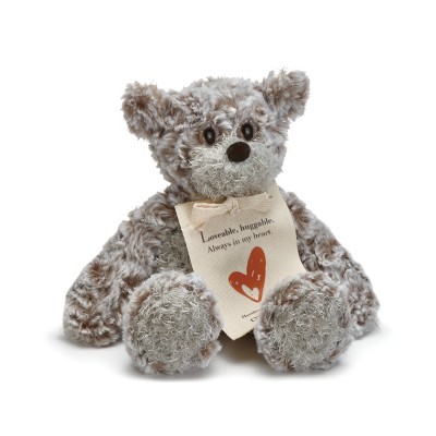 DEMDACO Mini Giving Bear- Love 8.5 inches - Brown