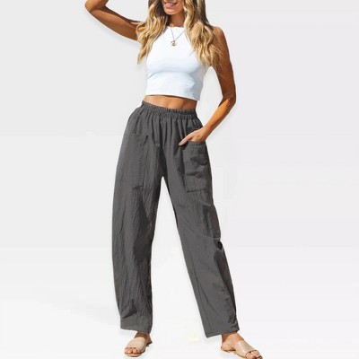 Womens Linen Pants for Summer Drastring Casual Lounge Pants Beach Trousers Summer Everyday Outfits Yoga Pants