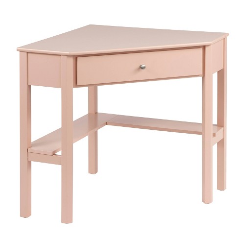 Medford Corner Desk With Storage Blush Pink - Buylateral : Target