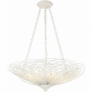 Crystorama Lighting Doral 6 - Light Chandelier in  Matte White - 1 of 4