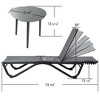 Kozyard Patio Chaise Lounge Chair Full Aluminum Reclining Adjustable Chair for Poolside Sunbathing Beach, - 3 of 4