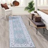 Acekool Vintage Floral Rug - Non Slip Low Pile Indoor Area Rug for Living Room, Bedroom & Dining Room - 3 of 4