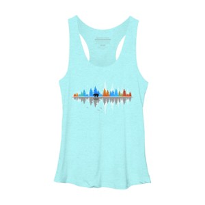 Women's Design By Humans Sounds of Nature Color Tree Notes By NomAdartStudio Racerback Tank Top - 1 of 2