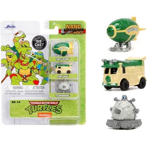 "Teenage Mutant Ninja Turtles" 3 piece Set "Nickelodeon" "Nano Hollywood Rides" Series Diecast Model Cars by Jada - 1 of 4