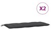 vidaXL Garden Bench Cushions 2 pcs Melange Anthracite 47.2"x19.7"x2.8" Fabric - 4 of 4