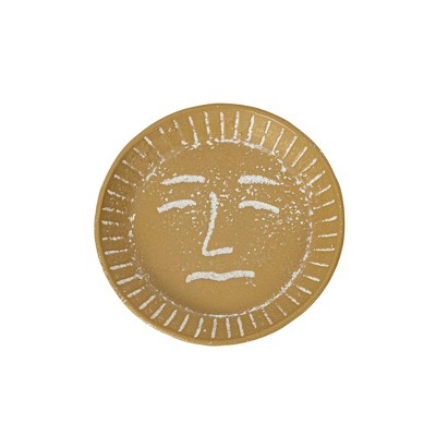 Sun Face Trinket Dish Tan Cast Iron by Foreside Home & Garden