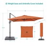 Sonkuki 10x10ft Cantilever Patio Umbrella Offset Hanging Umbrella with Base and 270gsm Fade-Resistant Fabric 360° Outdoor - 3 of 4