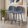 Linen Fabric Bar Chair Set - Two Pieces, Stable Comfort.Thoughtful Design of Rounded Backrest - Leovsnove - 2 of 4