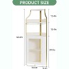 Homfan 5-Tier Corner Bar Cabinet with Lights, Adjustable Shelves & Glass Doors - Home Liquor Wine Display - 2 of 4