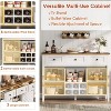 GustoWave 47.2" Farmhouse Sideboard, 33.4" High, with 3 Drawers, Adjustable Shelves and Removable Wine Rack - 4 of 4