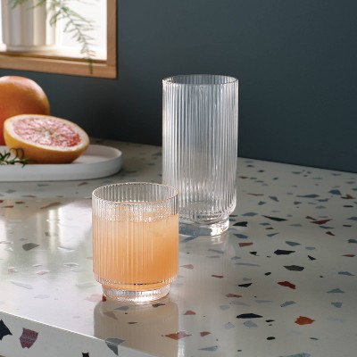 12pc Mixed Ribbed Cassin Tumbler Set - Threshold™