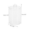 Unique Bargains Lid-round Cup Acrylic Cotton Swab Jar for Bathroom Clear 1 Pc - 4 of 4