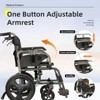 KTMBDW Lightweight Wheelchair with Swing-Away Footrests and Flip-Back Arms, Portable Folding Wheelchair for Adults and Seniors, 18 Inch Seat - 2 of 4