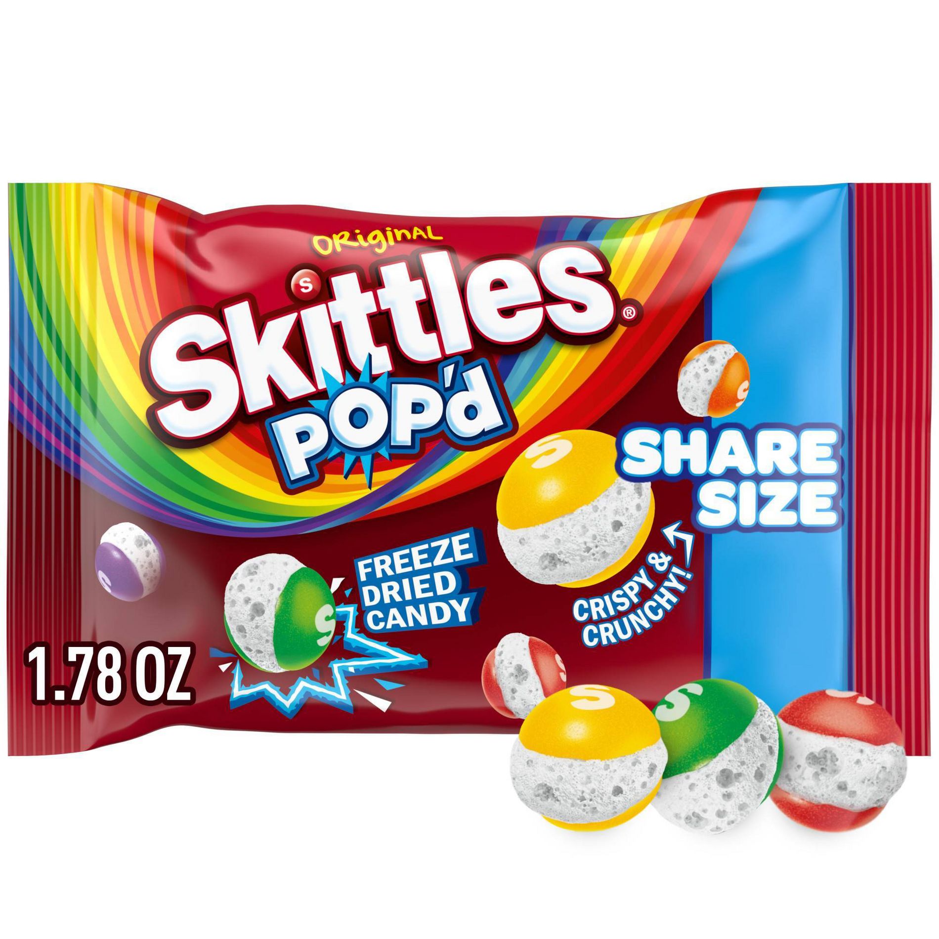 Skittles Pop'd Original Share Size Candy - 1.78oz