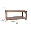 Merrick Lane Modern Farmhouse Engineered Wood Coffee Table and Powder Coated Steel Accents - 2 of 4