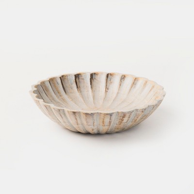 Scallop Serenity Bowl Set of 2 - Rustic Grey
