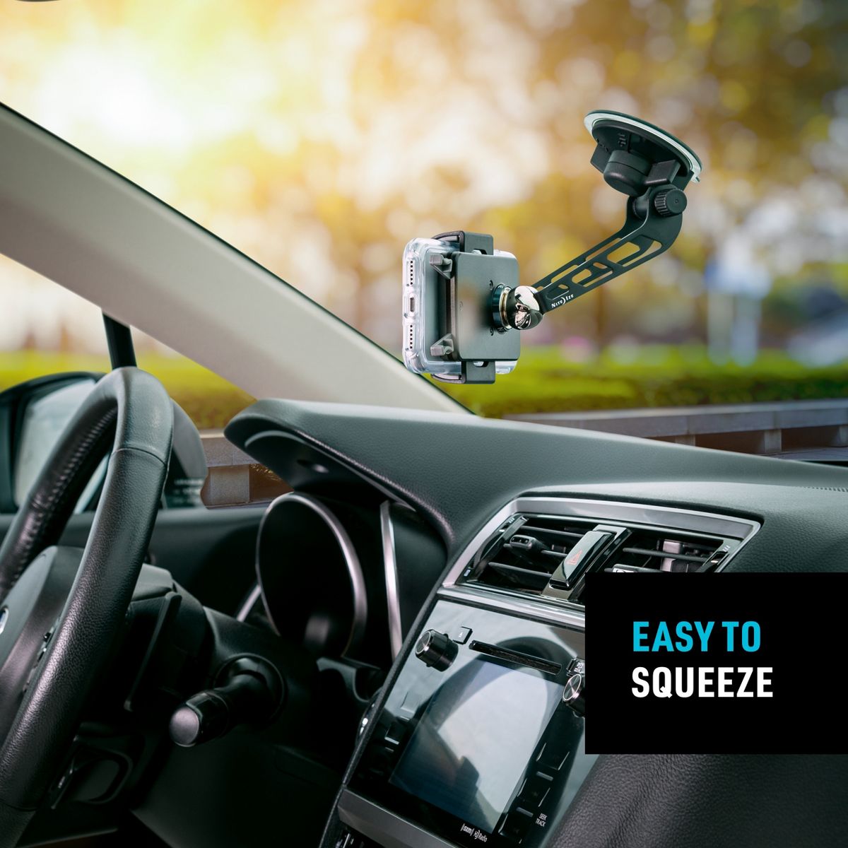 Nite Ize Steelie Squeeze Windshield Kit - Magnetic, Sturdy Phone Holder with Universal Design - Compatible with Apple MagSafe iPhones and Accessories - thumbnail 7