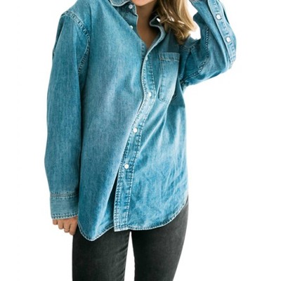 Women's Grace Denim Button Down Shirt - falcon park