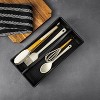 LunaLulinlk 2 Compartment Utensil Drawer Organizer, Black - 3 of 4