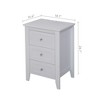RISOKEYS  2 pcs Modern Nightstand, with Charging Station and USB Ports & Power Outlets, 3 Drawers Nightstand - 3 of 4