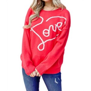 Women's Love Pullover Sweater - And The Why - 1 of 3