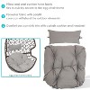 Sunnydaze Outdoor Replacement Danielle Hanging Egg Chair Cushion and Headrest Pillow Set - 2pc - 2 of 4