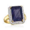Ross-Simons 7.00 Carat Sapphire and .20 ct. t.w. Diamond Ring in 14kt Yellow Gold - 4 of 4